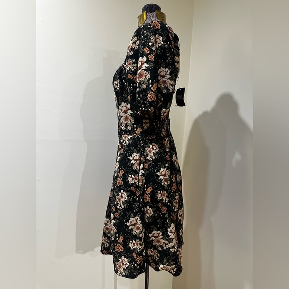 Abercrombie & Fitch Black Floral Mini Dress - Picture 3 of 6